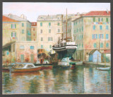 Il porto di Savona, olio su tela, 1990